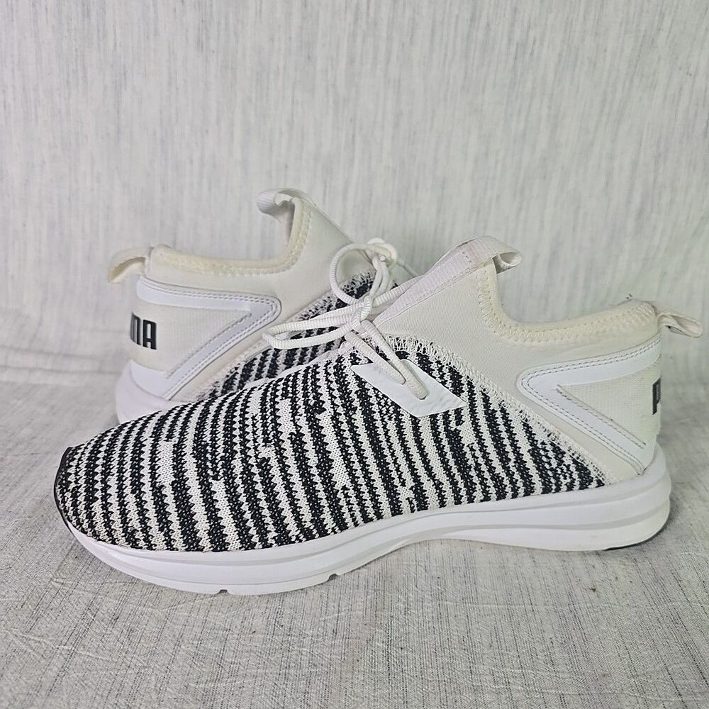 PUMA Enzo Peak Men’s Sneakers Size 7.5 White Black Running Training Shoes
